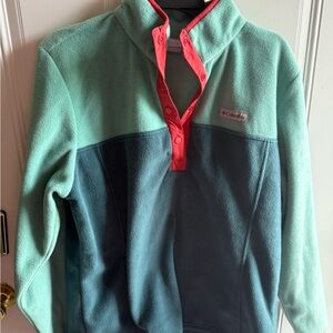 Columbia Women's Mint and Coral Fleece Pullover